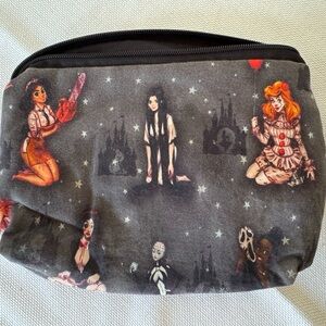 Horror Princess Makeup Bag, Charcoal Gray